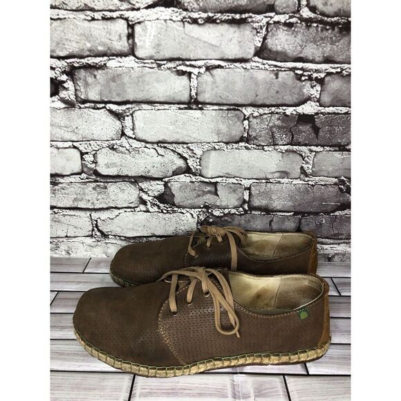 El Naturalista Brown Leather Oxfords Lace Up Sneakers Shoes Men’s Sz 44EU/11M US - Picture 8 of 16